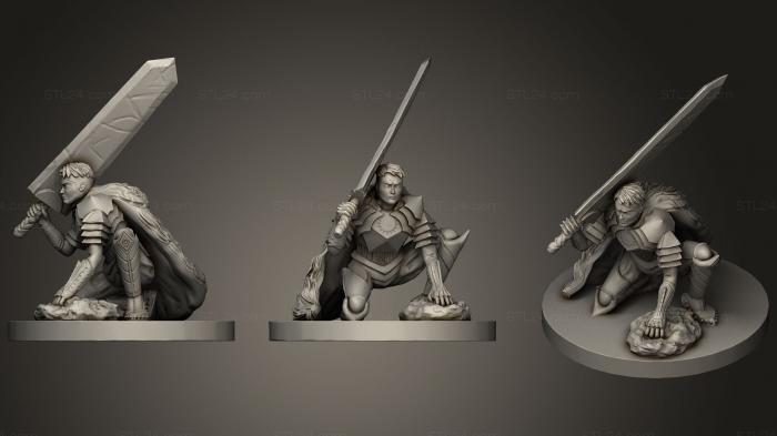 Figurines heroes, monsters and demons (Human Fighter Mini, STKM_0877) 3D models for cnc